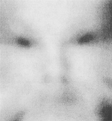 Maždaug taip mamos veidą mato ką tik gimę naujagimiai